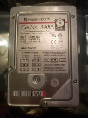 WD AC34000-32LA 4 GB 3.5" HD DCM: ASCBJVWOCAM Caviar 34000 - Image 1 of 4