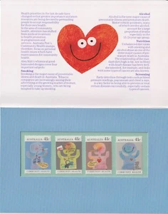 Australia 1990 - Paquete de sellos de salud comunitaria. Contiene juego de 4 sellos. MNH - Imagen 1 de 2