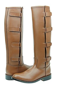 Hispar Spirit Man Herren groß kniehoch Leder Reiten Polo Reiten Pro Stiefel - Bild 1 von 19
