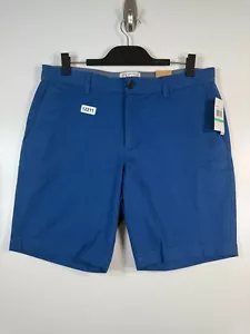 BNWT Penguin Munsingwear Mens Casual Flat Front Chino Shorts Blue Sz 34 18x9 - Picture 1 of 12