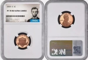 2025 S Proof Lincoln Shield Cent NGC PF70 DCAM - Picture 1 of 3