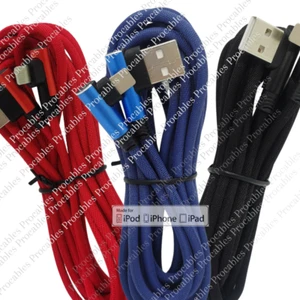 3Pack Right Angle Elbow USB Charger Cable 6Ft For iPhone 14 13 12 11 8 XR X Cord - Picture 1 of 10