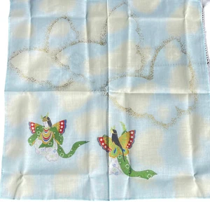 Bufanda cuello alas mariposa niña hada asiática 17 x 17 pulgadas Azul - Imagen 1 de 7
