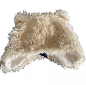 Baby Gap Teddy Bear Winter Hat size XS/S cream furry 