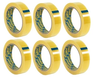 6 x Sellotape Clear Tape Extra Sticky Original Transparent Packing tape 24 x 50m - Picture 1 of 5