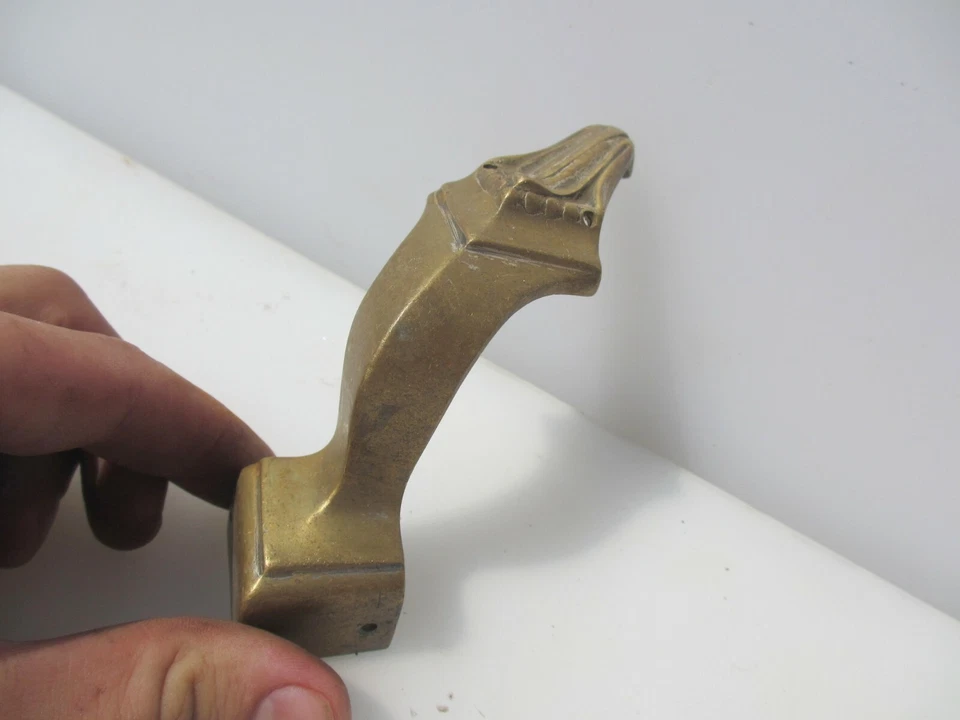 Antique Brass Furniture Ormolu Hardware Mount Old Corner Bumper Guard Vintage x1 - Image 1 of 4