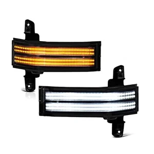 Pair LED Switchback Tow Mirror Signal Light For Chevy Silverado  Sierra 14-18 - Foto 1 di 12