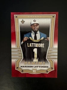 2017 Panini Marshon Lattimore RC Red #168 New Orleans Saints Rookie #d 39/49 - Picture 1 of 2
