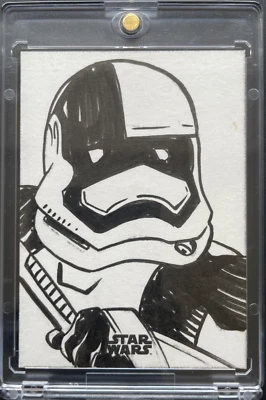 Stormtrooper Sketch 1/1 Star Wars Topps By RAM Rich “RAM” Molinelli - Image 1 of 2