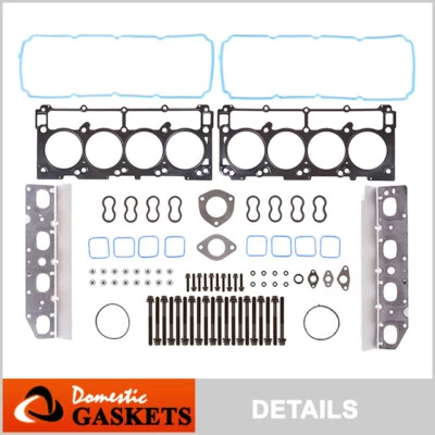 Se adapta a 09-15 Chrysler Dodge Jeep Ram 5,7 L HEMI OHV MLS Juego de juntas de culata pernos VIN T Foto 1 de 4