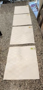White Placemat 4pc Microfiber Set 13x18 Clean Slate For You To Decorate! - Picture 1 of 2
