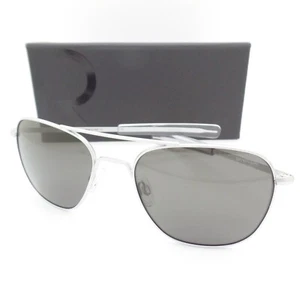 Randolph Flieger Militär Sonderausgabe. AF281 Matt Chrom American Grau Polarisiert - Bild 1 von 4