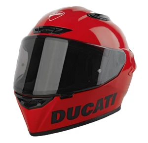 Original Ducati Full Face Motorcycle Helmet Glossy Red Logo 98108836 - Picture 1 of 3