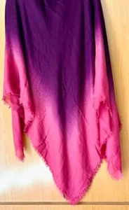 BOTTEGA VENETA Shawl/Scarf 52” square, lightweight mixing violet purple pink - Picture 1 of 7