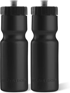 Sports Water Bottles – Reusable 22 Oz Bpa-Free Plastic Bottles with Pull Top Cap - Picture 1 of 7