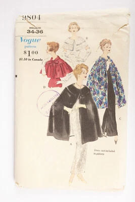 Capa para mujer vintage con patrón de costura Vogue 9804, talla M, 34-36, años 50 Foto 1 de 4