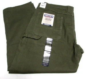 Neu mit Etikett Smith's Carpenter Herrenjeans 42 x 30 schwarz oliv Canvas gerade Baggy Stretch - Bild 1 von 18