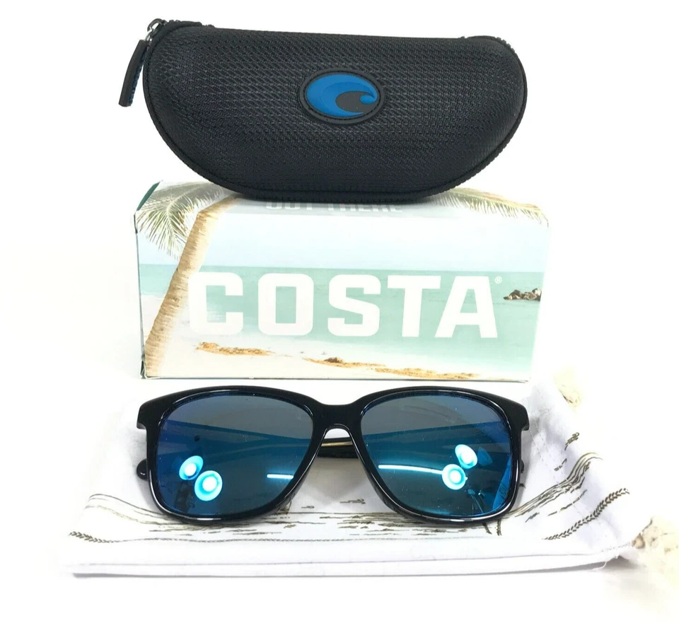 Gafas de sol Costa May 20090157 MAY11 negras brillantes con espejo azul polarizado 580G Foto 1 de 4