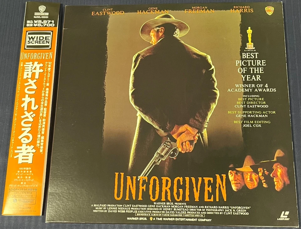 Unforgiven Movie LaserDisc 1992 NJWL-12531 Clint Eastwood w/Obi From Japan - Image 1 of 4