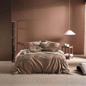 Linen House Dunaway Timber Duvet Doona Quilt Cover Set King Bed Size - Picture 1 of 2
