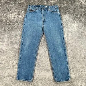 Vintage Levis Orange Tab Jeans Mens Actual 33X28 Blue 505 Made In USA 90s Punk - Picture 1 of 18