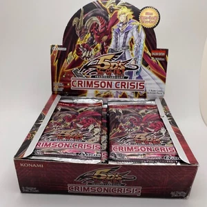 Yu-Gi-Oh! - Crimson Crisis - Caja de refuerzo VACÍA y paquetes USADOS 1ª Primera Edición - Imagen 1 de 16