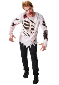 Rubie's Mens Zombie Shirt Costume Halloween Cosplay Dress Up  NEW - Picture 1 of 4