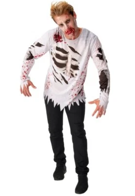 Rubie's Para Hombres Camisa Zombie Disfraz Halloween Juegos con disfraces Vestir NUEVO Foto 1 de 4