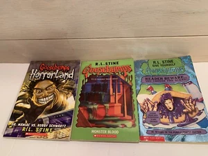 Goosebumps RL Stine Lot of 3 Paperback Books Horrorland Monster Blood  - Picture 1 of 2