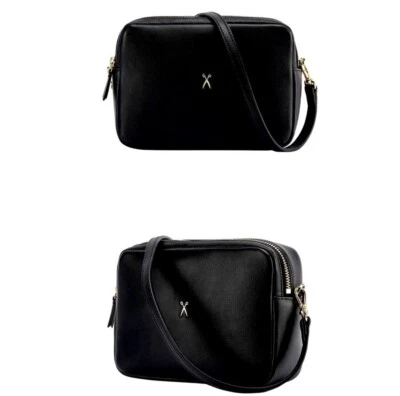 Joseph and Stacey OZ Mini Bolso Cuadrado Rico Negro Dorado Tijeras Bandolera Monedero Foto 1 de 4