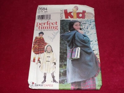 🌸 STYLE #2684 - GIRLS ( 2 HOUR-GREAT FOR FLEECE ) CAPE - PONCHO PATTERN S-LG FF - Image 1 of 2