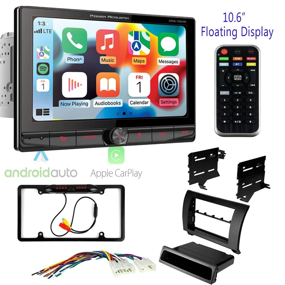 Kit receptor Apple CarPlay radio CD/DVD/AM/FM de 10" para Toyota Tundra 2007-2013 Foto 1 de 4
