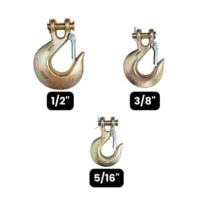 G70 5/16" 3/8" 1/2" Tow Chain Clevis Slip Hook for Flatbed Truck Transport Chain - Image 1 of 4