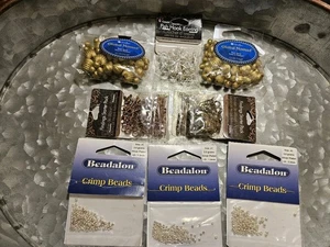 RIESIGE MENGE NEUER ALTER BESTANDTEILE QUETSCHPERLEN FISCHHAKEN PERLENMIX STARTERPACKUNGEN - Bild 1 von 2