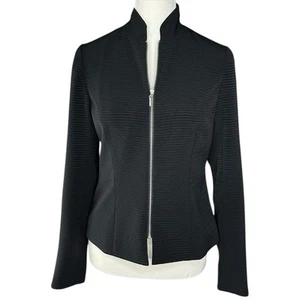 Yansi Fugel giacca donna nera a righe full zip business moderna 2/C39 - Foto 1 di 13