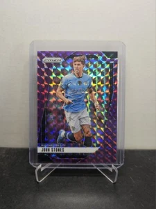 JOHN STONES 2024-25 Panini Prizm Premier League ⚽️ #17 PURPLE MOSAIC #'d/ 249 - Picture 1 of 2