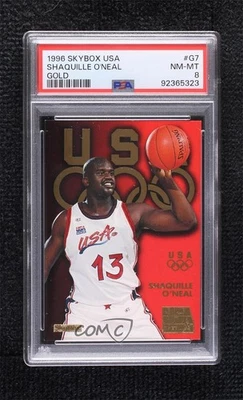 1996 Skybox USA Basketball Gold Shaquille O'Neal #G7 PSA 8 HOF - Image 1 of 2