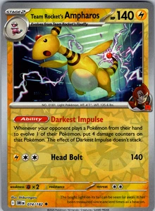 Team Rocket’s Ampharos Reverse Holo 074/182 SV10: Destined Rivals Uncommon - NM - Picture 1 of 2