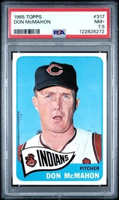 1965 Topps Baseball #317 Don McMahon PSA 7.5 Population Of 4 (PERFECT CENTERING) - Image 1 of 3