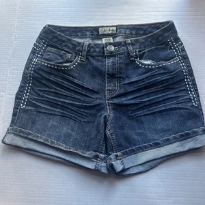 Earl Jean Embellished Coastal Cowgirl Western Shorts Women's Thick Stitch Sz 8 - Picture 1 of 8