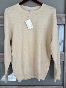 GANT RUGGER Men's Vanilla R. Diamond In The Rough Sweater $165 NWT XXL - Picture 1 of 7