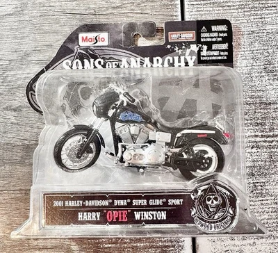 NUEVO paquete dañado 2013 Maisto Sons of Anarchy Opie Harley Davidson Super Glide Spo Foto 1 de 4