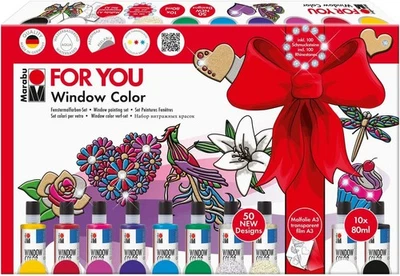 Marabu Window Color FunFancy FOR YOU Fensterfarbe Malfarben Bastelset für Kinder - Bild 1 von 2