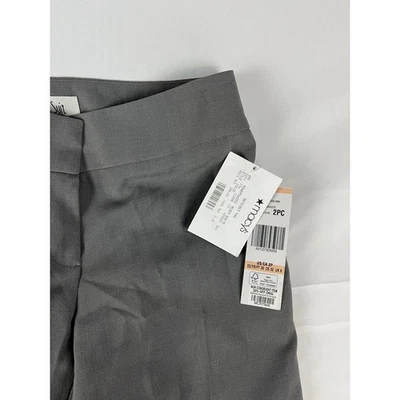 Le Suit Petite Women's Dress Pants Size 2P Gray Career Work Office Straight Leg - Image 1 of 4