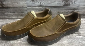 Mocasín sin cordones Skechers Braver Rayland marrón para hombre talla 14 cuero cepillado 64502 - Imagen 1 de 15