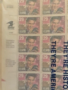 1993 Elvis Presley 29c Sheet of 40 Stamps With Graceland Sealed Cover - Picture 1 of 4