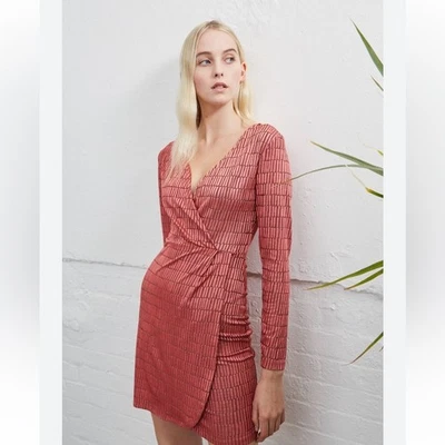 Nuevo sin etiquetas Vestido French Connection para mujer Jacquard mini envolvente sintético talla 8 Foto 1 de 4