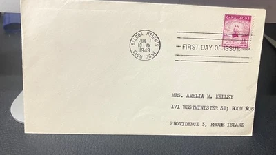 Uncommon Balboa, Canal Zone, 1949 FDC for Sc. 145, ship image, no cachet, - Image 1 of 3