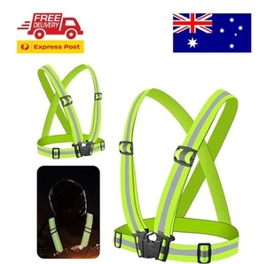 2pcs Reflective Safety, High Visibility Running Vest,Adjustable & Elastic Straps - Picture 1 of 5