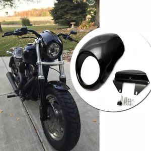 Motorcycle Headlight Fairing Cover ABS Front Visor Bezel Cowl Mask for Harley AU - Picture 1 of 12
